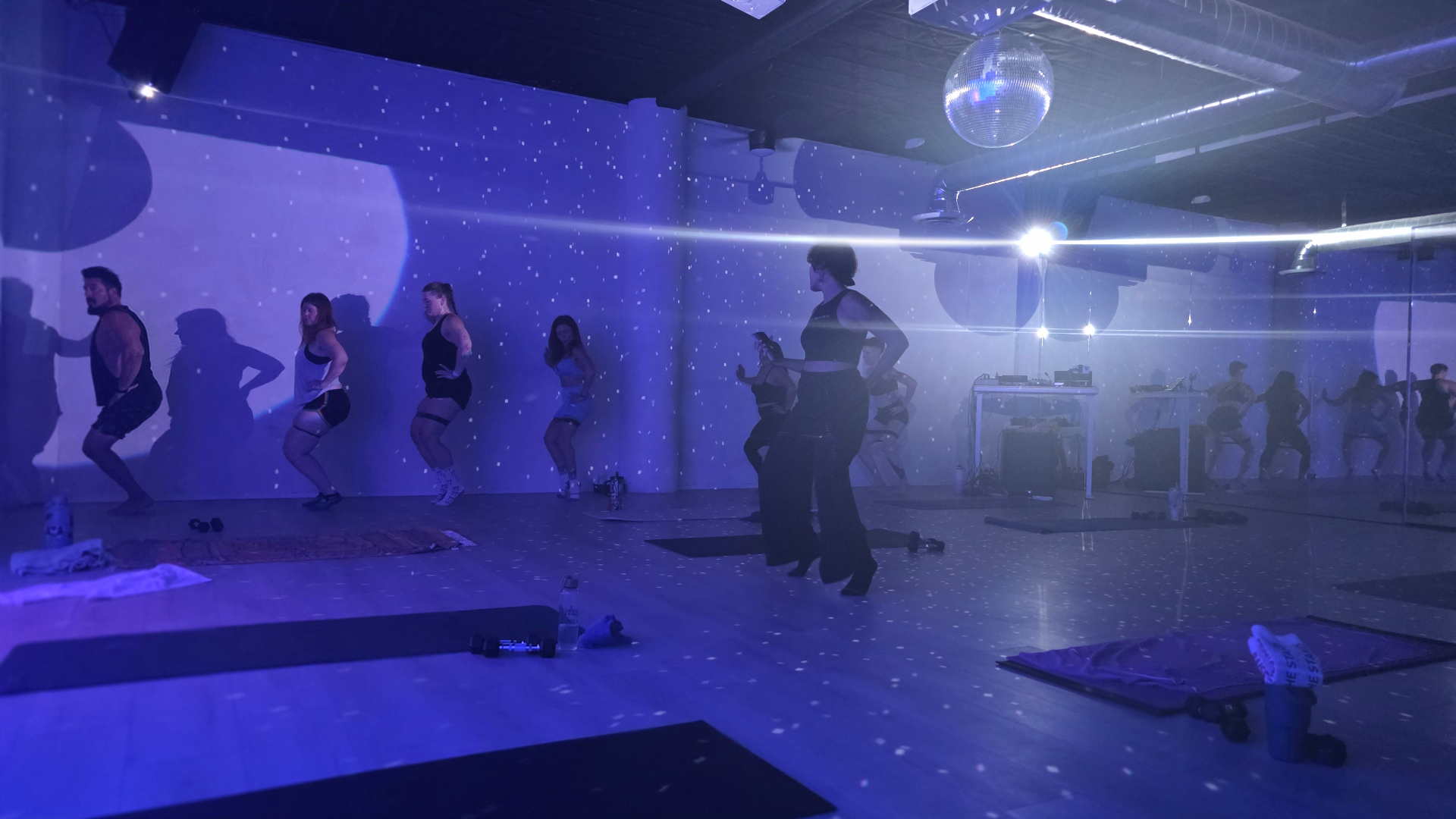 Starfield projection washing over the class